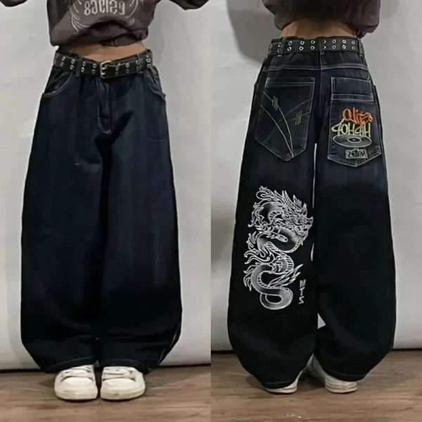 Y2K Oversized Cargo Jeans: Trendy Grunge Style for Effortless Outfits