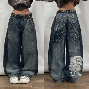 Y2K Oversized Cargo Jeans: Trendy Grunge Style for Effortless Outfits