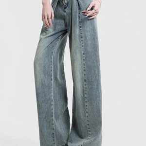 Y2K Ultra Wide-Leg Baggy Jeans: Trendy 90s Fashion for Effortless Style