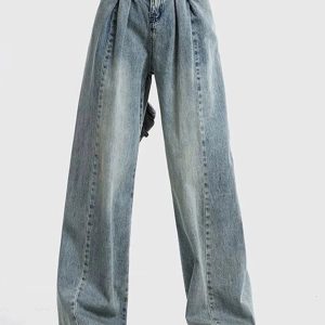 Y2K Ultra Wide-Leg Baggy Jeans: Trendy 90s Fashion for Effortless Style