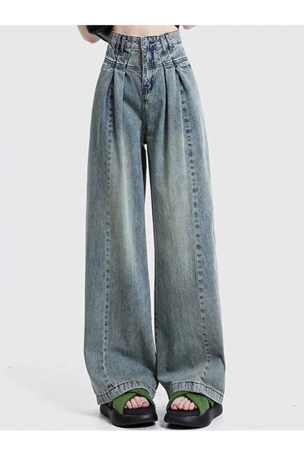 Y2K Ultra Wide-Leg Baggy Jeans: Trendy 90s Fashion for Effortless Style