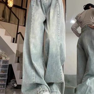 Y2K Ultra Wide-Leg Baggy Jeans: Trendy 90s Fashion for Effortless Style